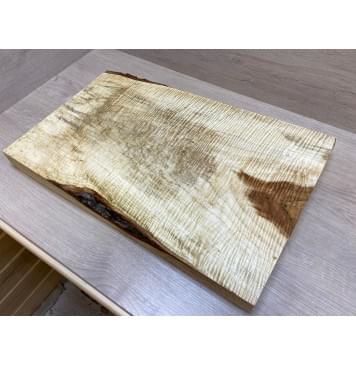 Клён Чёрный Явор, Волнистый заготовка корпуса Тангент АА Волна ААА 48х330-380х550 мм (Массив)-0