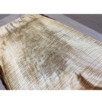 Клён Чёрный Явор, Волнистый заготовка корпуса Тангент АА Волна ААА 48х330-380х550 мм (Массив)-8