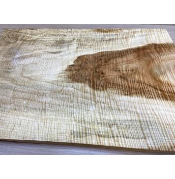 Клён Чёрный Явор, Волнистый заготовка корпуса Тангент АА Волна ААА 48х330-380х550 мм (Массив)-4