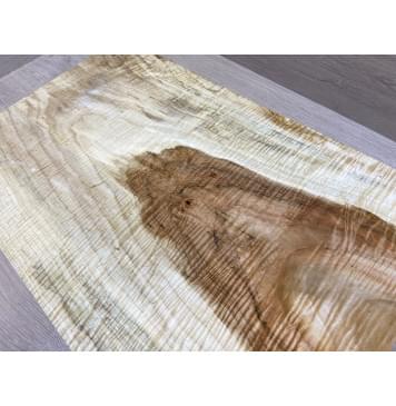 Клён Чёрный Явор, Волнистый заготовка корпуса Тангент АА Волна ААА 48х330-380х550 мм (Массив)-3