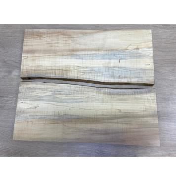 Клён Американский Волнистый заготовка на топ Радиал АА Волна ААА 20х200-217х520 мм - 2 шт. (книжкой)-6