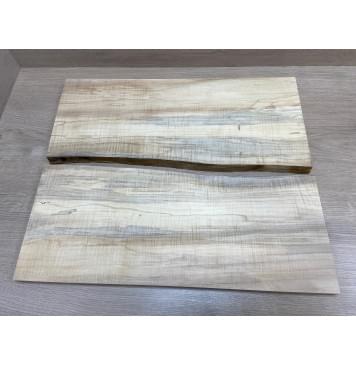 Клён Американский Волнистый заготовка на топ Радиал АА Волна ААА 20х200-217х520 мм - 2 шт. (книжкой)-4