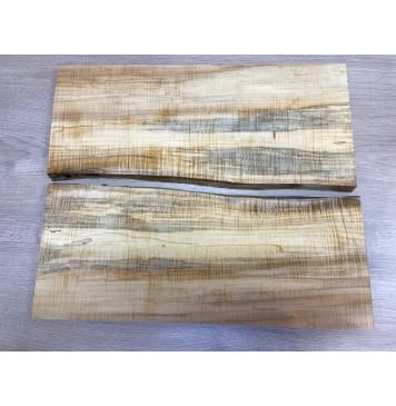 Клён Американский Волнистый заготовка на топ Радиал АА Волна ААА 20х200-217х520 мм - 2 шт. (книжкой)-12