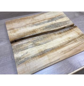 Клён Американский Волнистый заготовка на топ Радиал АА Волна ААА 20х200-217х520 мм - 2 шт. (книжкой)-11