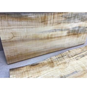 Клён Американский Волнистый заготовка на топ Радиал АА Волна ААА 20х200-217х520 мм - 2 шт. (книжкой)-2