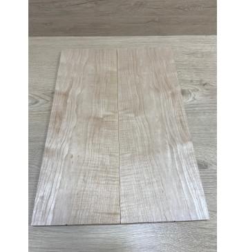 Клён Белый заготовка на топ для Тревел гитары Тангент АА 9х144х407 мм - 2 шт.(книжкой)-0