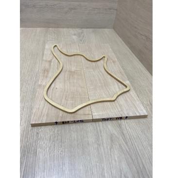 Клён Белый заготовка на топ для Тревел гитары Тангент АА 9х144х407 мм - 2 шт.(книжкой)-1