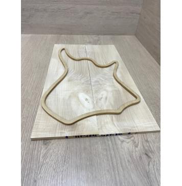 Клён Белый заготовка на топ для Тревел гитары Смешанный АА 6.5х137-129х440 мм - 2 шт.(книжкой)-1