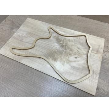 Клён Белый заготовка на топ для Тревел гитары Смешанный АА 6.5х137-129х440 мм - 2 шт.(книжкой)-2