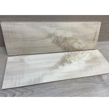 Клён Белый заготовка на топ для Тревел гитары Смешанный АА 6.5х137-129х440 мм - 2 шт.(книжкой)-4