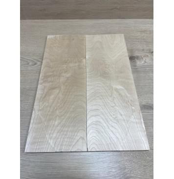 Клён Белый заготовка на топ для Тревел гитары Тангент ААА 7.5х140х382 мм - 2 шт.(книжкой)-0