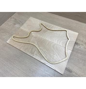 Клён Белый заготовка на топ для Тревел гитары Тангент ААА 7.5х140х382 мм - 2 шт.(книжкой)-1