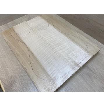 Клён Американский Белый Волнистый заготовка корпуса Радиал АА Волна ААА 49х182х465-478 мм (2шт)-14