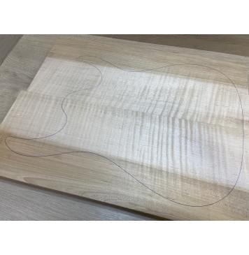 Клён Американский Белый Волнистый заготовка корпуса Радиал АА Волна ААА 49х182х465-478 мм (2шт)-12