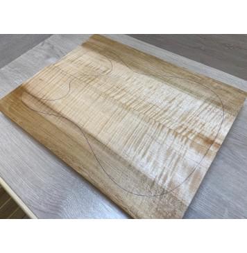 Клён Американский Белый Волнистый заготовка корпуса Радиал АА Волна ААА 49х182х465-478 мм (2шт)-5