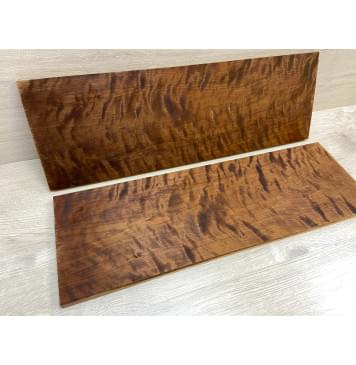 Берёза Пламенная Печеная 180гр заготовка на топ Тангент ААА Волна ААА 15х211х645 мм - 2 шт.(книжкой)-3