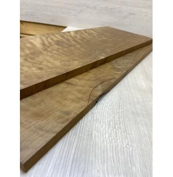 Берёза Пламенная Печеная 180гр заготовка на топ Тангент АА Волна ААА 15х240х650 мм - 2 шт.(книжкой)-12