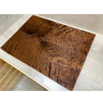 Берёза Пламенная Печеная 180гр заготовка на топ Тангент АА Волна ААА 15х240х650 мм - 2 шт.(книжкой)-16