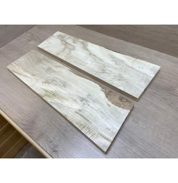 Клён Белый Явор, Волнистый заготовка на топ Смешанный А Волна А 20х146-176х520 мм - 2 шт. (книжкой) Уценка-потемнения-13