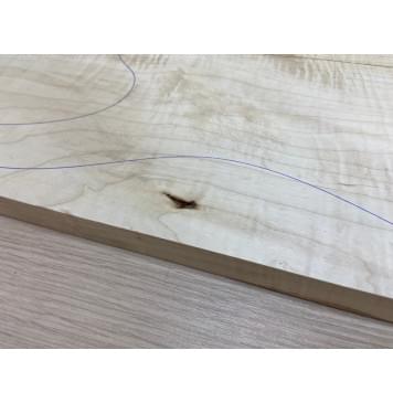 Клён Белый Явор, Волнистый заготовка на топ Смешанный А Волна А 20х146-176х520 мм - 2 шт. (книжкой) Уценка-потемнения-9