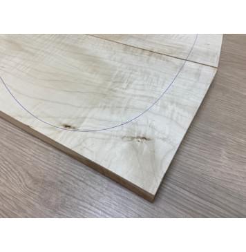 Клён Белый Явор, Волнистый заготовка на топ Смешанный А Волна А 20х146-176х520 мм - 2 шт. (книжкой) Уценка-потемнения-8