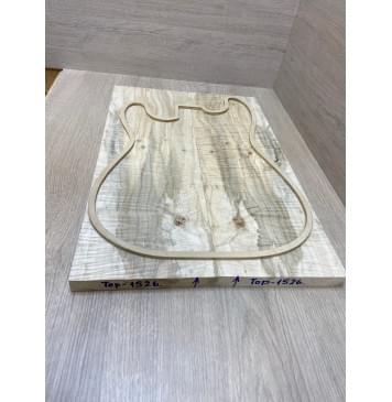 Клён Американский Волнистый заготовка на топ Смешанный А Волна ААА 20х175х515 мм - 2 шт. (книжкой)-7