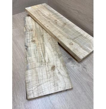 Клён Американский Волнистый заготовка на топ Смешанный А Волна ААА 20х175х515 мм - 2 шт. (книжкой)-15