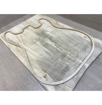 Клён Американский Волнистый заготовка на топ Смешанный А Волна АА 20х170х500 мм - 2 шт. (книжкой)-3