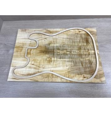 Клён Американский Волнистый заготовка на топ Смешанный А Волна АА 20х170х500 мм - 2 шт. (книжкой)-0