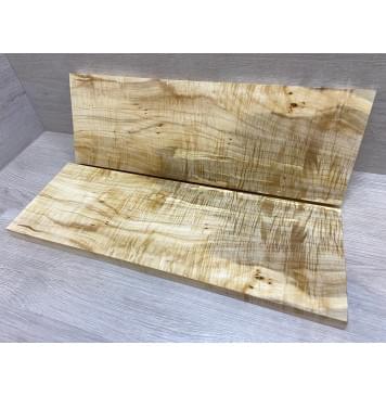 Клён Американский Волнистый заготовка на топ Смешанный А Волна АА 20х170х500 мм - 2 шт. (книжкой)-10