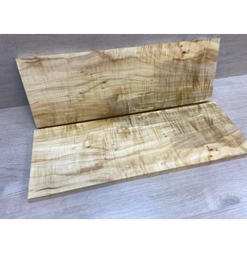 Клён Американский Волнистый заготовка на топ Смешанный А Волна АА 20х170х500 мм - 2 шт. (книжкой)-9