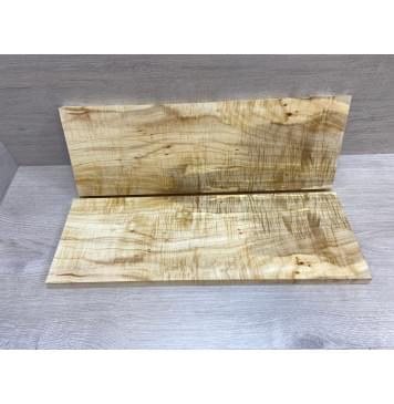 Клён Американский Волнистый заготовка на топ Смешанный А Волна АА 20х170х500 мм - 2 шт. (книжкой)-7