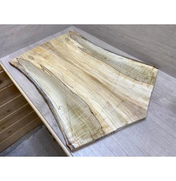 Клён Американский Spalted Волнистый заготовка на топ Смешанный ААА Волна А 20.5х230-260х630-720 мм - 2шт (книжкой)-10