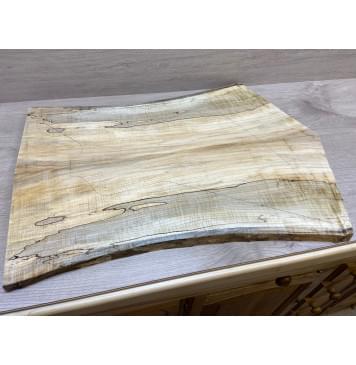 Клён Американский Spalted Волнистый заготовка на топ Смешанный ААА Волна А 20.5х230-260х630-720 мм - 2шт (книжкой)-13
