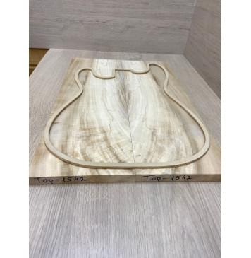 Клён Американский Волнистый заготовка на топ Смешанный АА Волна АА 19х175х510 мм - 2 шт. (книжкой)-2