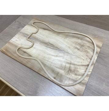 Клён Американский Волнистый заготовка на топ Смешанный АА Волна АА 19х175х510 мм - 2 шт. (книжкой)-4