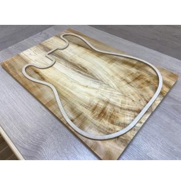 Клён Американский Волнистый заготовка на топ Смешанный АА Волна АА 19х175х510 мм - 2 шт. (книжкой)-0