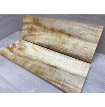 Клён Американский Волнистый заготовка на топ Смешанный АА Волна АА 19х175х510 мм - 2 шт. (книжкой)-8