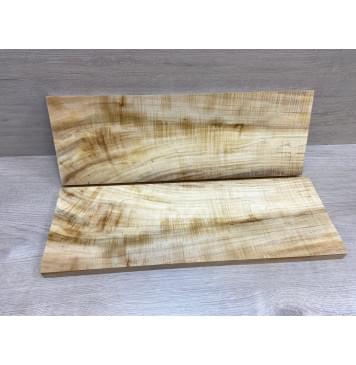 Клён Американский Волнистый заготовка на топ Смешанный АА Волна АА 19х175х510 мм - 2 шт. (книжкой)-11