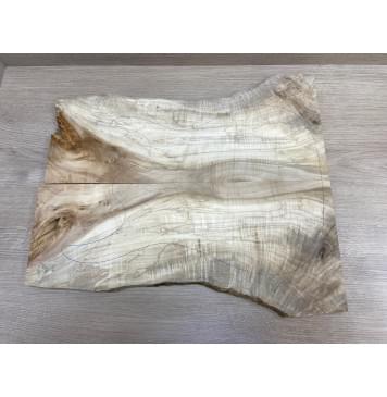 Клён Американский Волнистый заготовка на топ Смешанный АА Волна АА 17х158-218х495 мм - 2 шт. (книжкой)-2