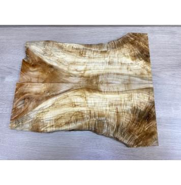 Клён Американский Волнистый заготовка на топ Смешанный АА Волна АА 17х158-218х495 мм - 2 шт. (книжкой)-8