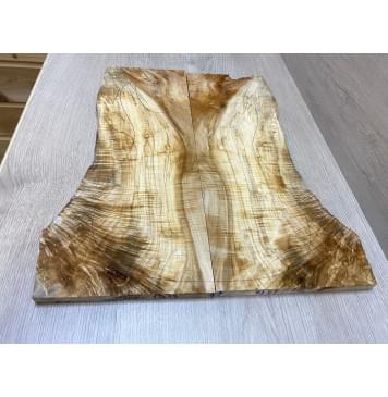 Клён Американский Волнистый заготовка на топ Смешанный АА Волна АА 17х158-218х495 мм - 2 шт. (книжкой)-10