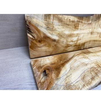 Клён Американский Волнистый заготовка на топ Смешанный АА Волна АА 17х158-218х495 мм - 2 шт. (книжкой)-3