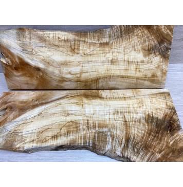 Клён Американский Волнистый заготовка на топ Смешанный АА Волна АА 17х158-218х495 мм - 2 шт. (книжкой)-4