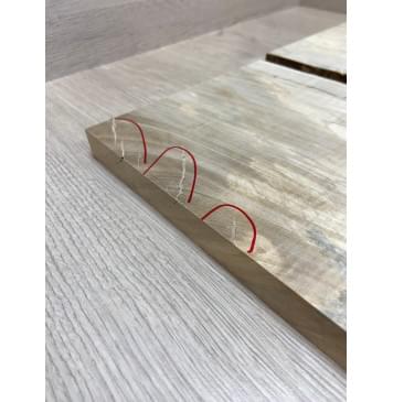 Клён Американский Волнистый заготовка на топ Смешанный АА Волна А 18х167-195х520 мм - 2 шт. (книжкой)-1