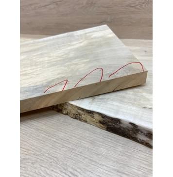 Клён Американский Волнистый заготовка на топ Смешанный АА Волна А 18х167-195х520 мм - 2 шт. (книжкой)-3