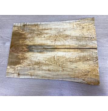 Клён Американский Волнистый заготовка на топ Смешанный АА Волна А 18х167-195х520 мм - 2 шт. (книжкой)-0