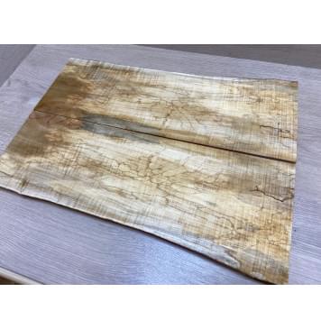 Клён Американский Волнистый заготовка на топ Смешанный АА Волна А 18х167-195х520 мм - 2 шт. (книжкой)-9