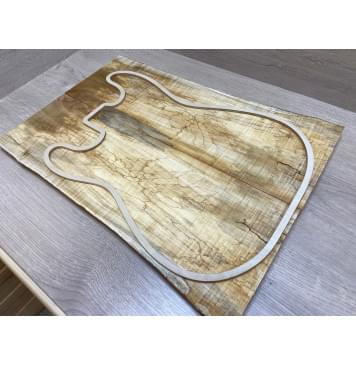 Клён Американский Волнистый заготовка на топ Смешанный АА Волна А 18х167-195х520 мм - 2 шт. (книжкой)-10