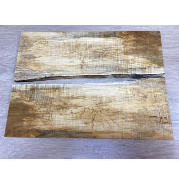 Клён Американский Волнистый заготовка на топ Смешанный АА Волна А 18х167-195х520 мм - 2 шт. (книжкой)-4